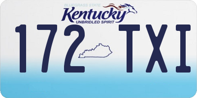 KY license plate 172TXI