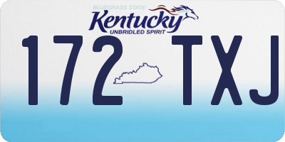 KY license plate 172TXJ
