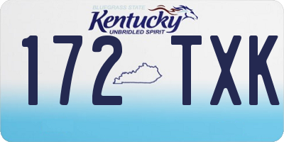 KY license plate 172TXK