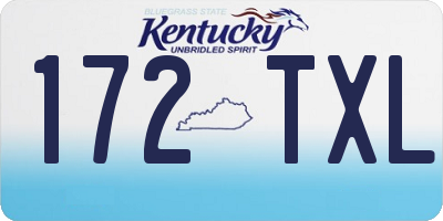 KY license plate 172TXL