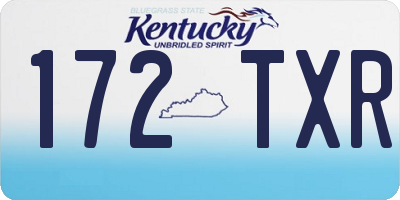 KY license plate 172TXR