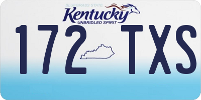 KY license plate 172TXS
