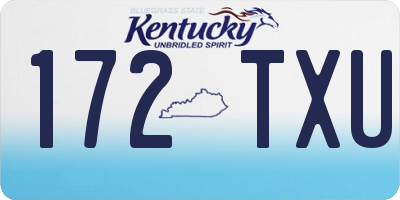 KY license plate 172TXU