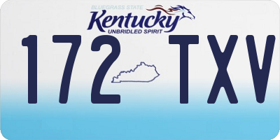 KY license plate 172TXV