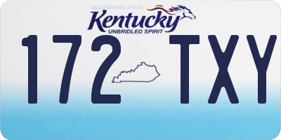 KY license plate 172TXY