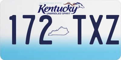 KY license plate 172TXZ