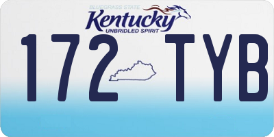 KY license plate 172TYB