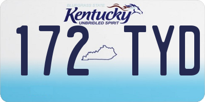 KY license plate 172TYD