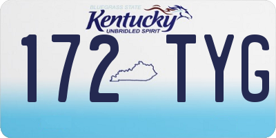 KY license plate 172TYG