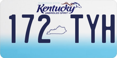 KY license plate 172TYH