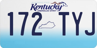 KY license plate 172TYJ