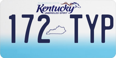 KY license plate 172TYP