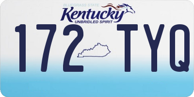KY license plate 172TYQ