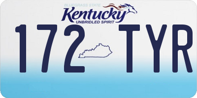 KY license plate 172TYR