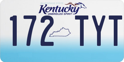 KY license plate 172TYT