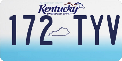 KY license plate 172TYV