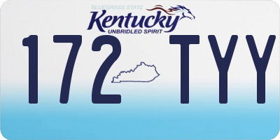 KY license plate 172TYY