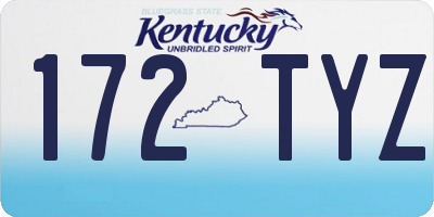 KY license plate 172TYZ