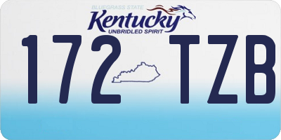 KY license plate 172TZB