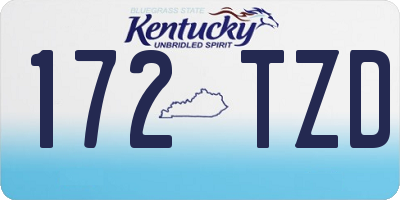 KY license plate 172TZD