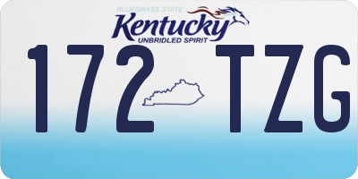 KY license plate 172TZG