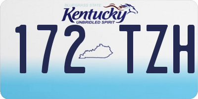 KY license plate 172TZH
