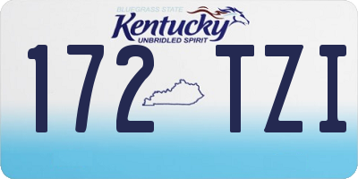 KY license plate 172TZI