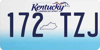 KY license plate 172TZJ