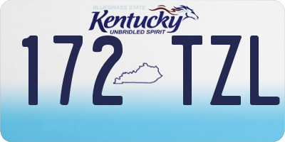 KY license plate 172TZL
