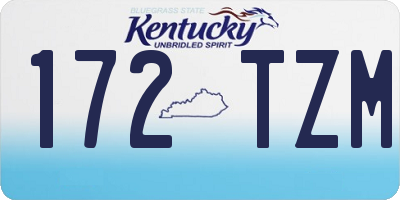 KY license plate 172TZM