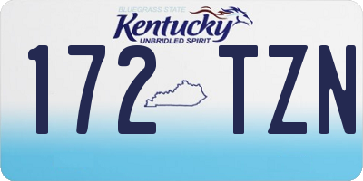 KY license plate 172TZN