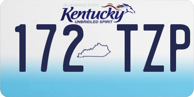 KY license plate 172TZP