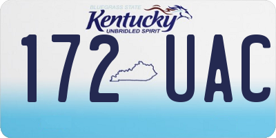 KY license plate 172UAC