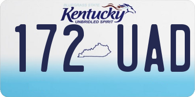 KY license plate 172UAD