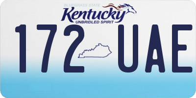 KY license plate 172UAE