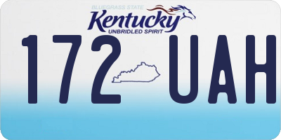KY license plate 172UAH