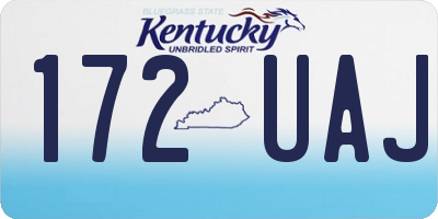 KY license plate 172UAJ