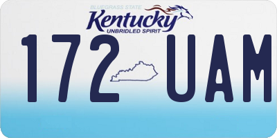 KY license plate 172UAM
