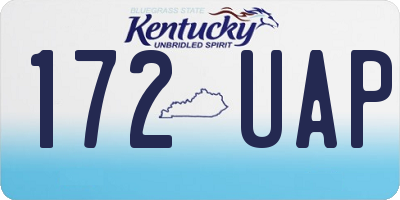 KY license plate 172UAP