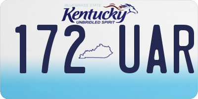 KY license plate 172UAR
