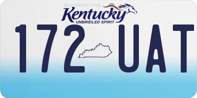 KY license plate 172UAT