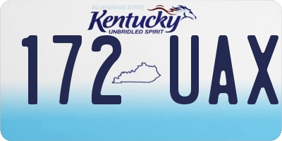 KY license plate 172UAX