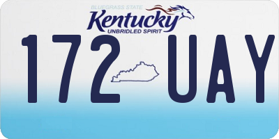 KY license plate 172UAY