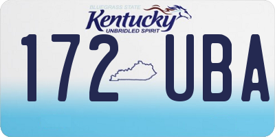 KY license plate 172UBA