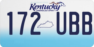 KY license plate 172UBB