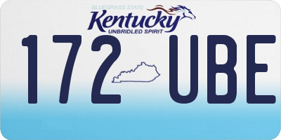 KY license plate 172UBE