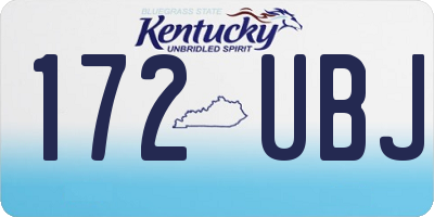 KY license plate 172UBJ