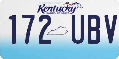 KY license plate 172UBV