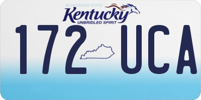 KY license plate 172UCA