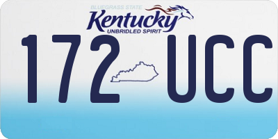 KY license plate 172UCC